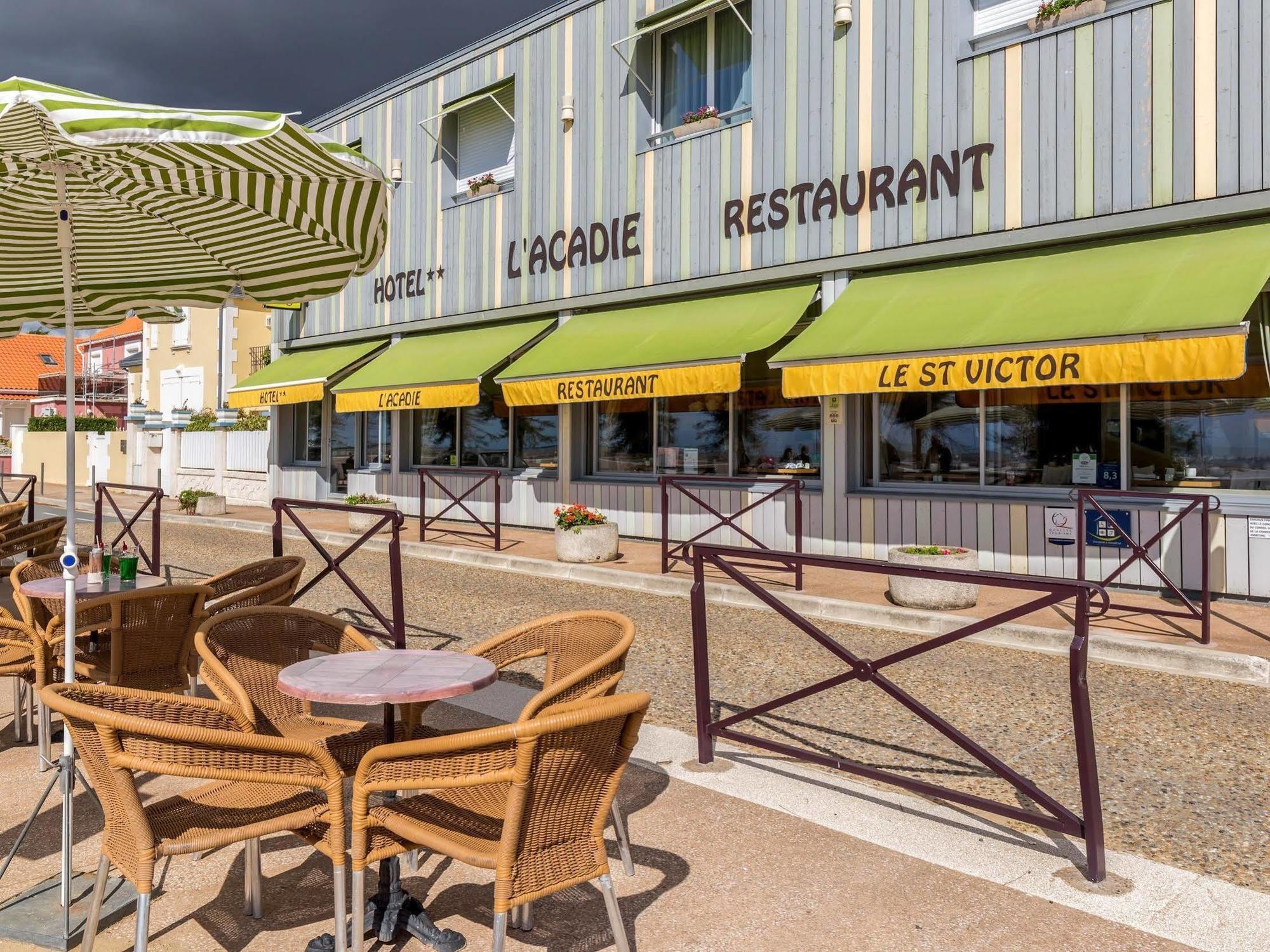 Acadie Saint Victor - Hotel Restaurant - Face Mer - Chatelaillon Plage Eksteriør billede